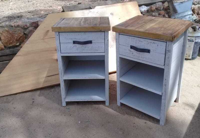 2 drawer pallet bed sides